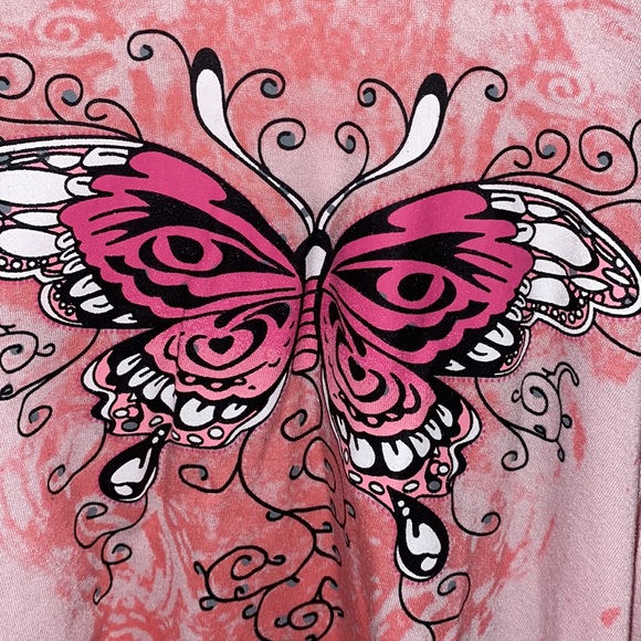 Longe sleeve graphic crop top - Picture 2 of 4